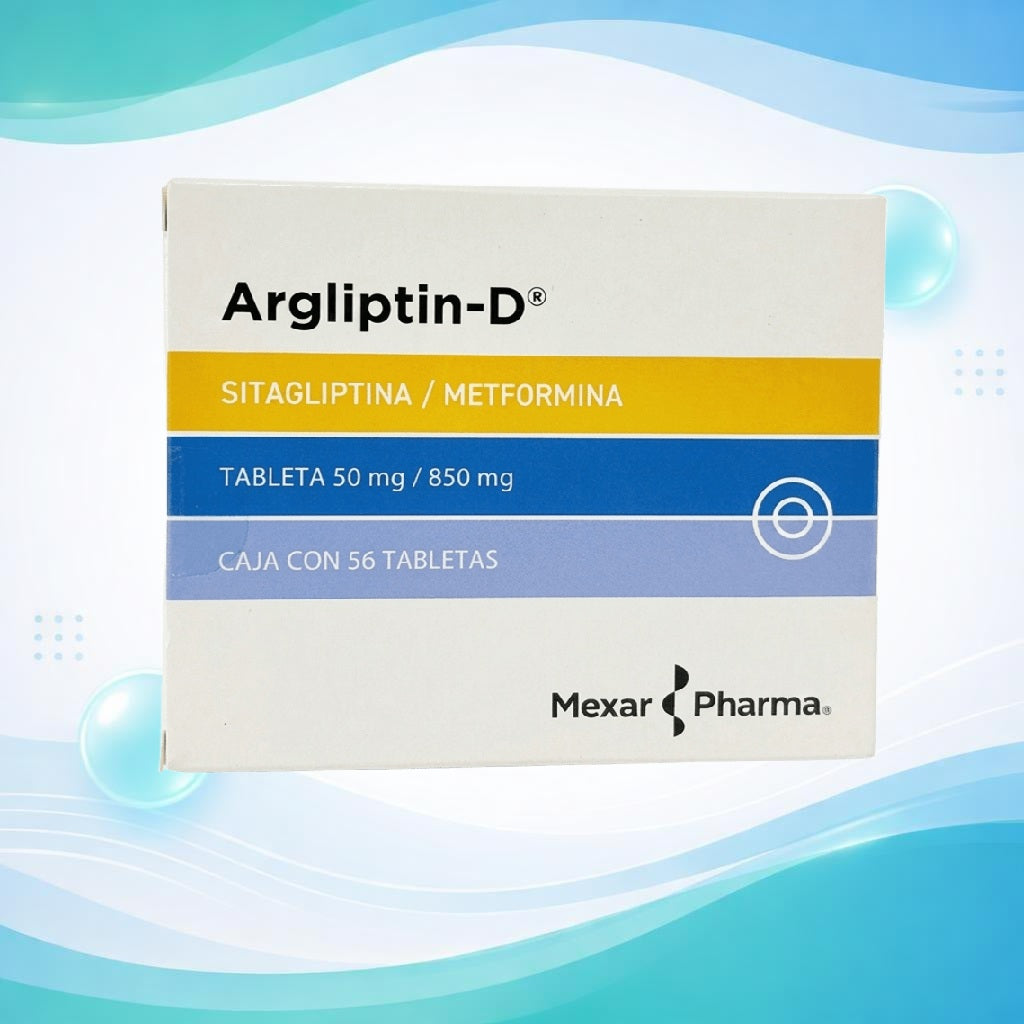 ARGLIPTIN-D  50MG/850MG CAJA CON 56 TABS