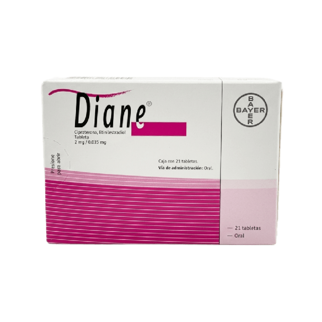 DIANE 2/0.035 MG 21 TABLETAS